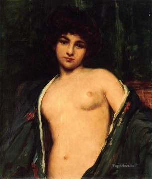  portrait Art - Portrait of Evelyn Nesbitt impressionist James Carroll Beckwith